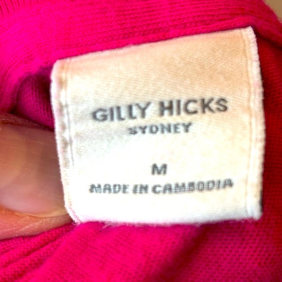 Abercrombie limited signature gorge Gilly Hicks Pink Fitted Short Sleeve Medium - Picture 6 of 9